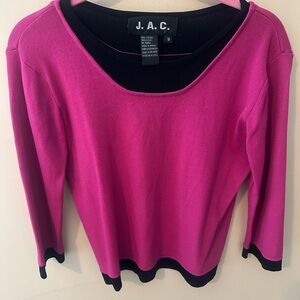 Y2K wish upon a star vibes stretchy sweater top size M black pink